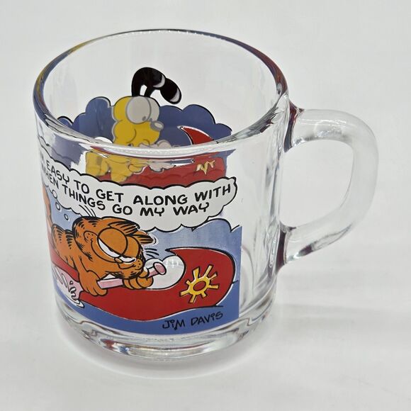 McDonald's Other - Vintage 1978 McDonalds Garfield & Odie Canoe Themed Glass Mug